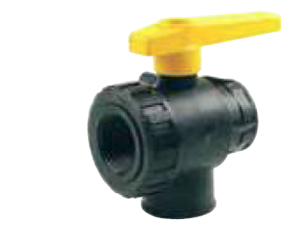 0.75" Single Union Ball Valve 3-Way 232 PSI Teflon Seals