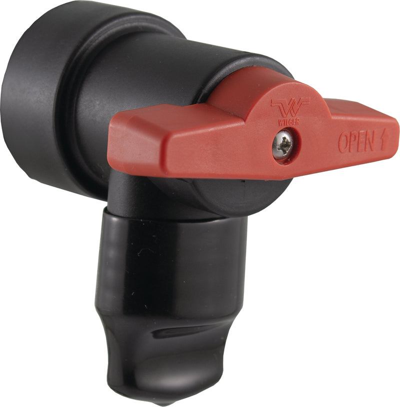 QN Boom-End Flush Valve - 1" SST -  Female Thread - Viton Seals, Long Handle