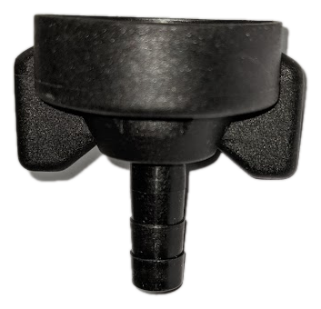 Radialock Hose Barb Cap, 1/4" Black