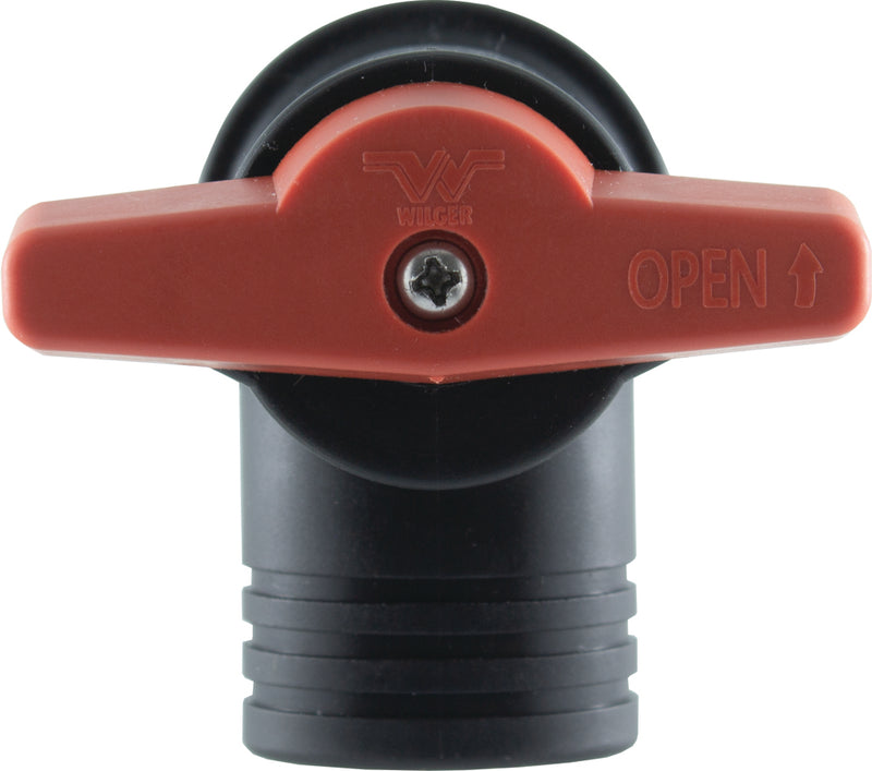 QN Boom-End Flush Valve - 1" SST -  Female Thread - Viton Seals, Long Handle